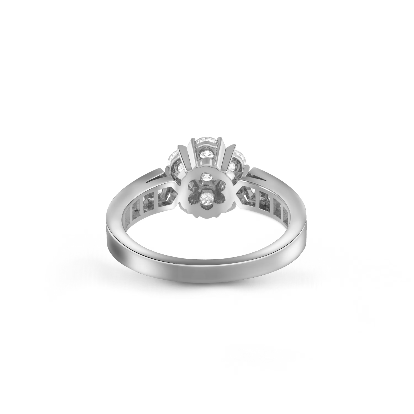 Fleurette ring 18K white gold, Diamond