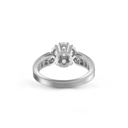 Fleurette ring 18K white gold, Diamond
