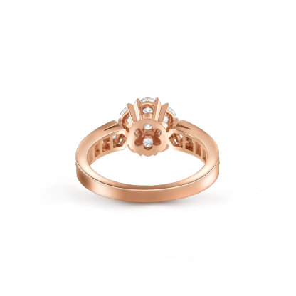 Fleurette ring 18K rose gold, Diamond