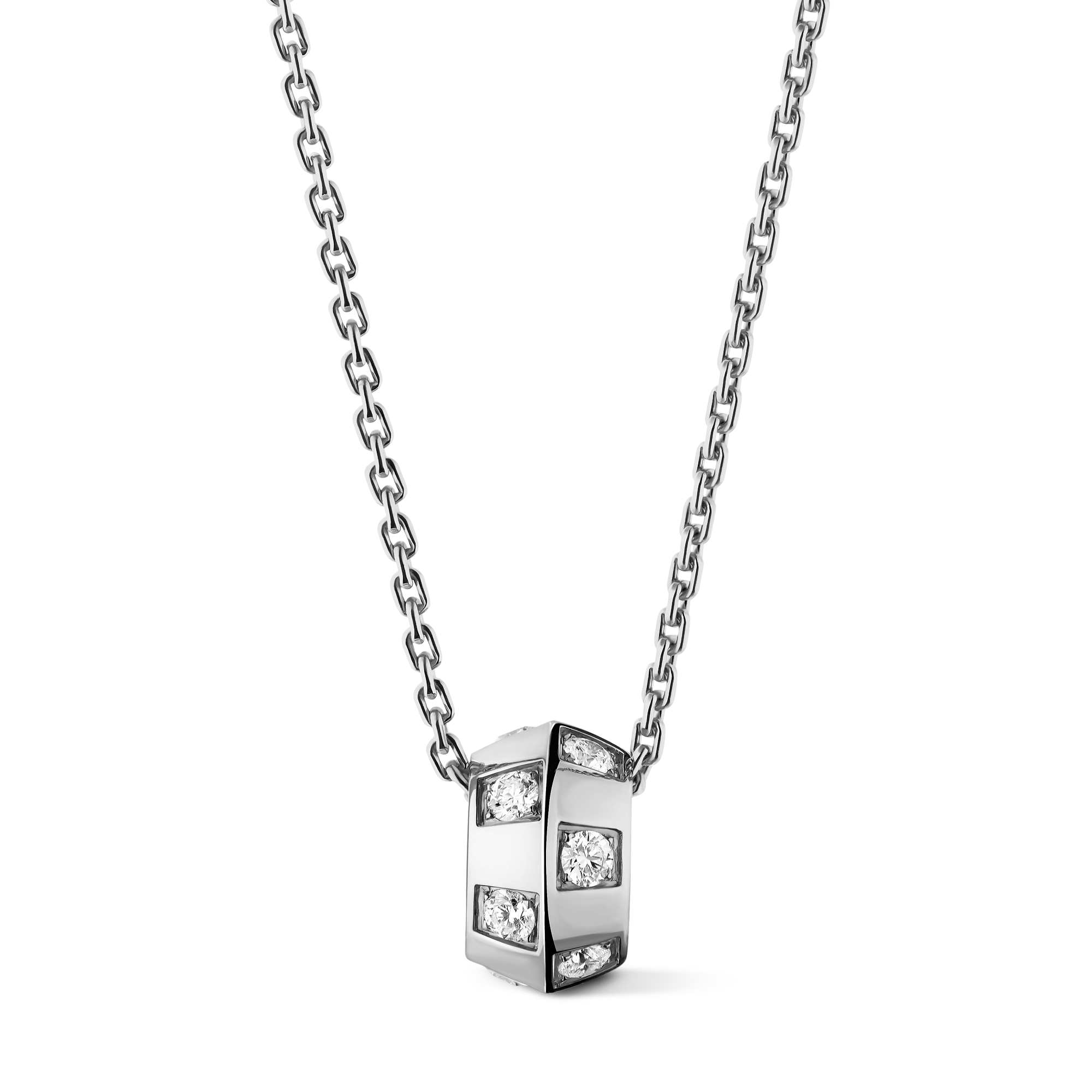 [Copy]Le Damier de Lothtuis Vuithttton Pendant, White gold and Diamonds