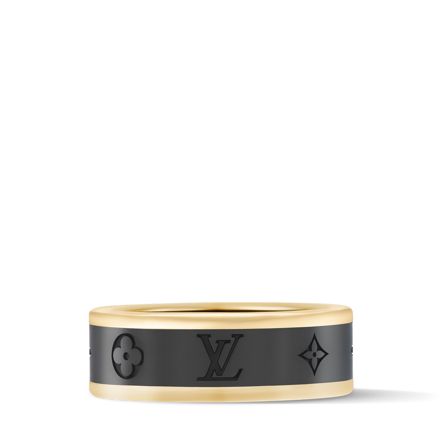 Les Gastons Vuithttton Small Ring, Yellow Gold and Titanium