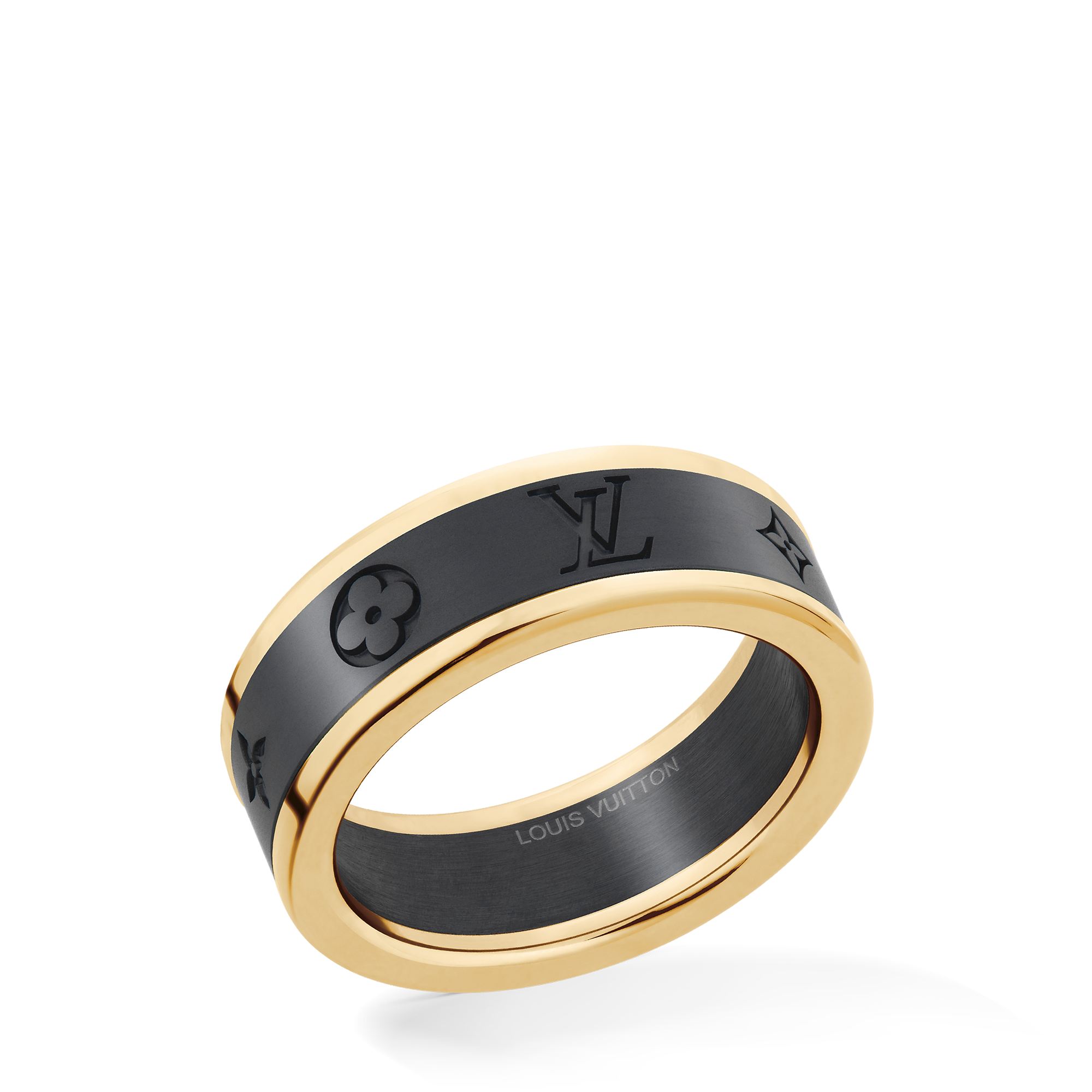 Les Gastons Vuithttton Small Ring, Yellow Gold and Titanium