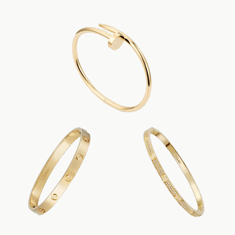 3‑Piece Icon Stack – Love Bracelet, Clou & Clover