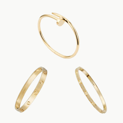 3‑Piece Icon Stack – Love Bracelet, Clou & Clover