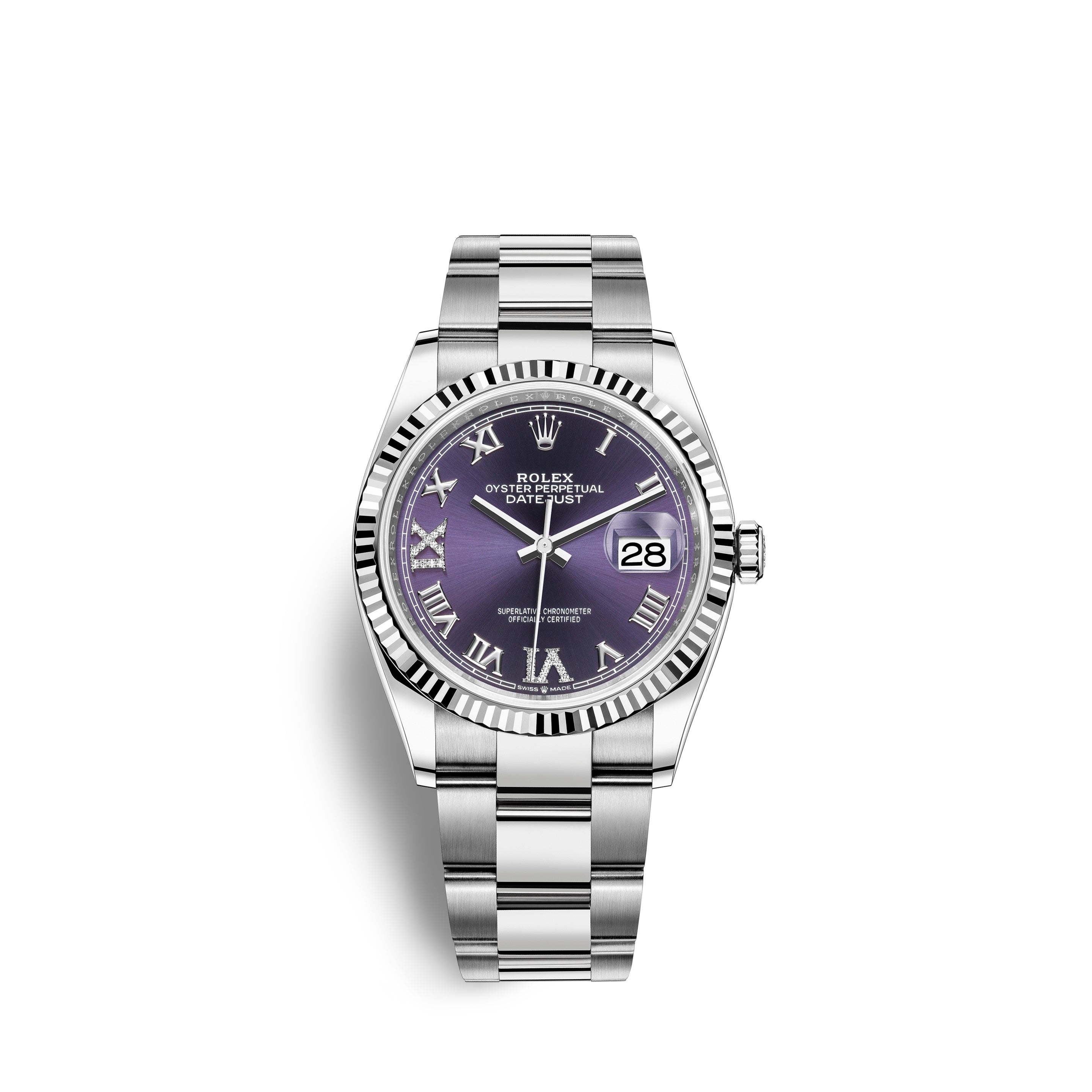 Datejust 36, Stainless Steel and 18k White Gold, 36mm, Ref# 126234-0022