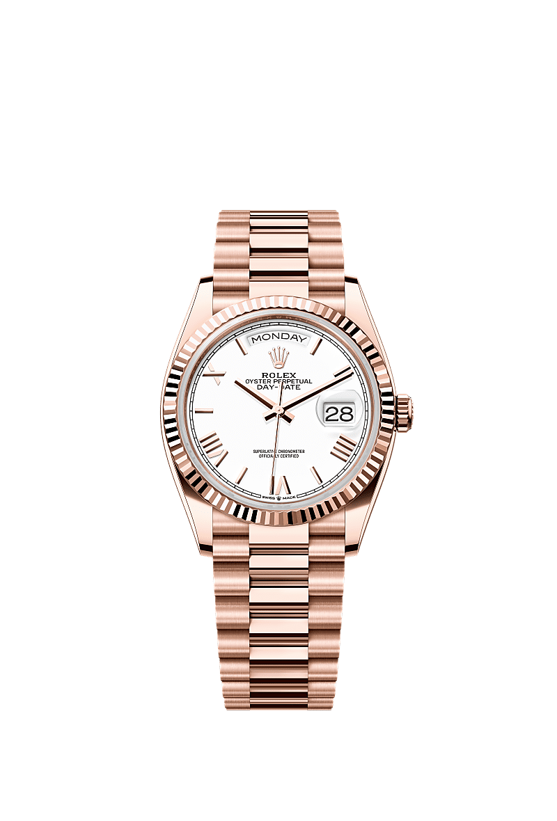 Day-Date 36  Oyster, 36 mm, Everose gold  Reference 128235