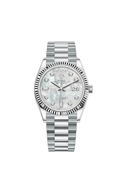 Day-Date, 36mm, Platinum, Ref# 128236-0002