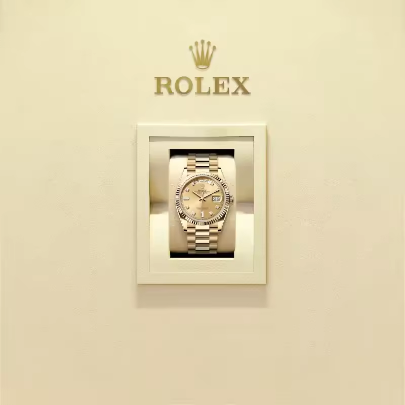 Rothtlex Day-Date 36  Oyster, 36 mm, yellow gold m128238-0008