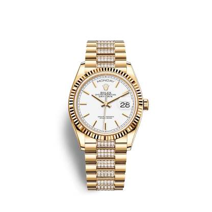 Day-Date, 36mm, 18k Yellow Gold, Ref# 128238-0082