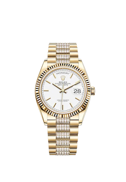 Day-Date, 36mm, 18k Yellow Gold, Ref# 128238-0082
