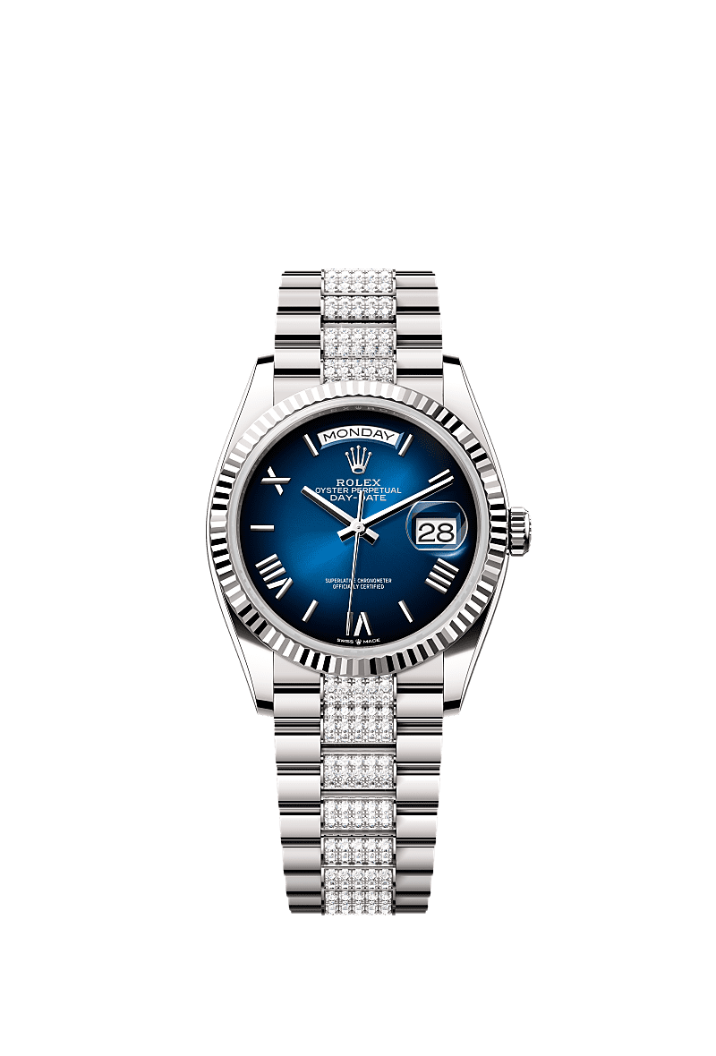 Day-Date 36  Oyster, 36 mm, white gold  Reference 128239