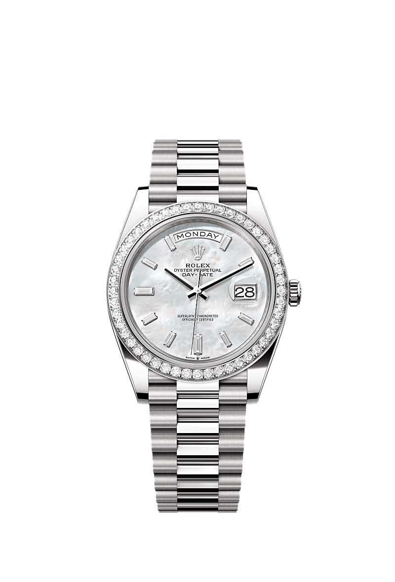 Day-Date 40  Oyster, 40 mm, white gold and diamonds  Reference 228349RBR