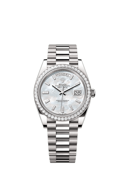 Day-Date 40  Oyster, 40 mm, white gold and diamonds  Reference 228349RBR