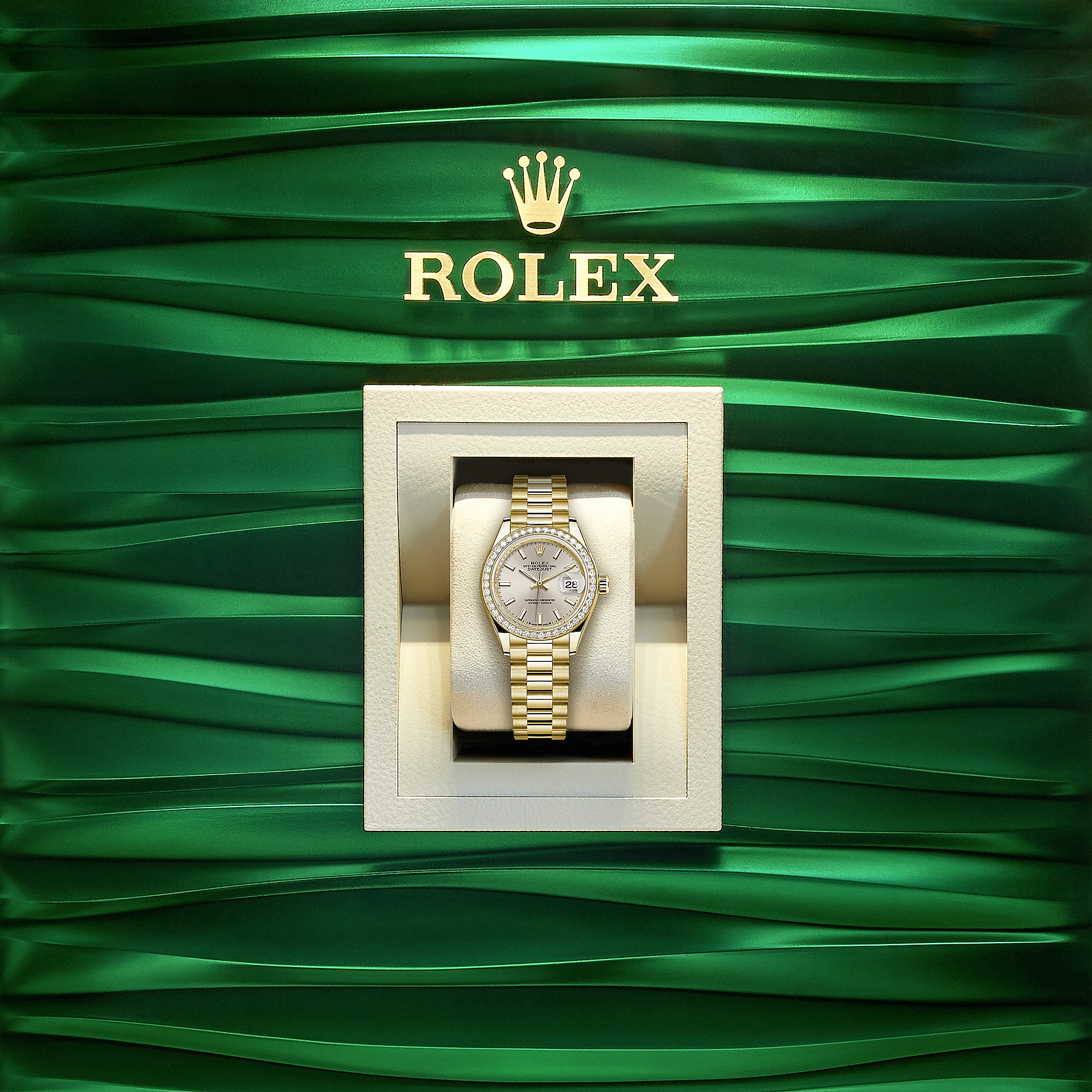 Lady-Datejust 28, 18kt Yellow Gold and diamonds, Ref# 279138RBR-0005