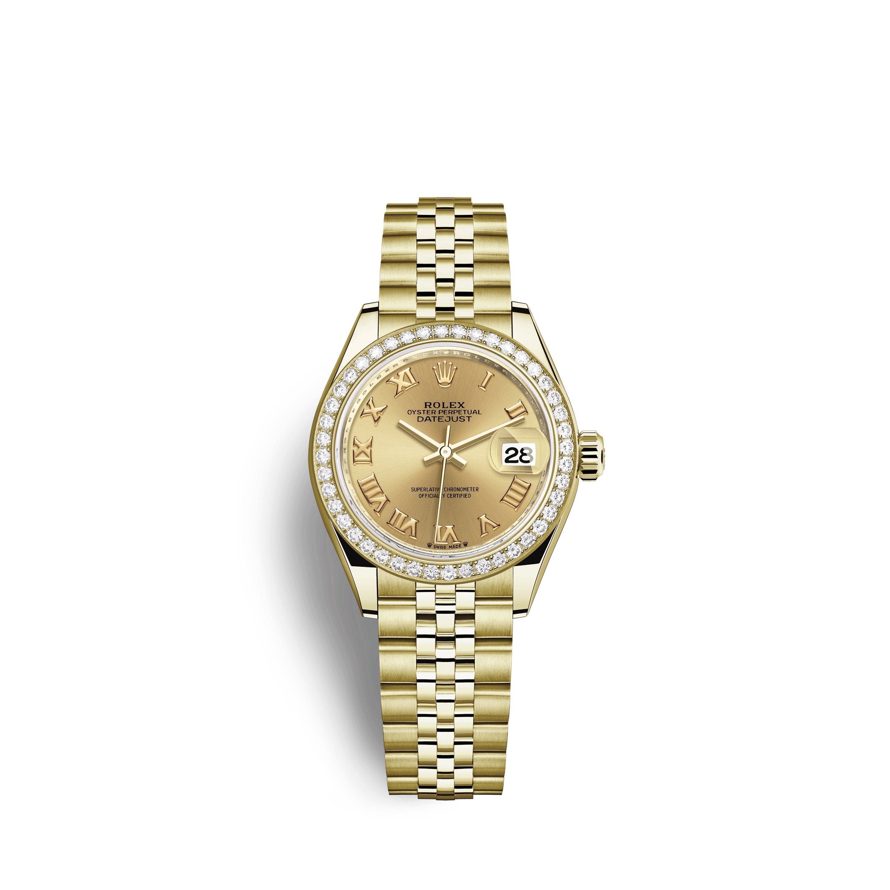 Lady-Datejust 28, 18kt Yellow Gold and diamonds, Ref# 279138RBR-0022