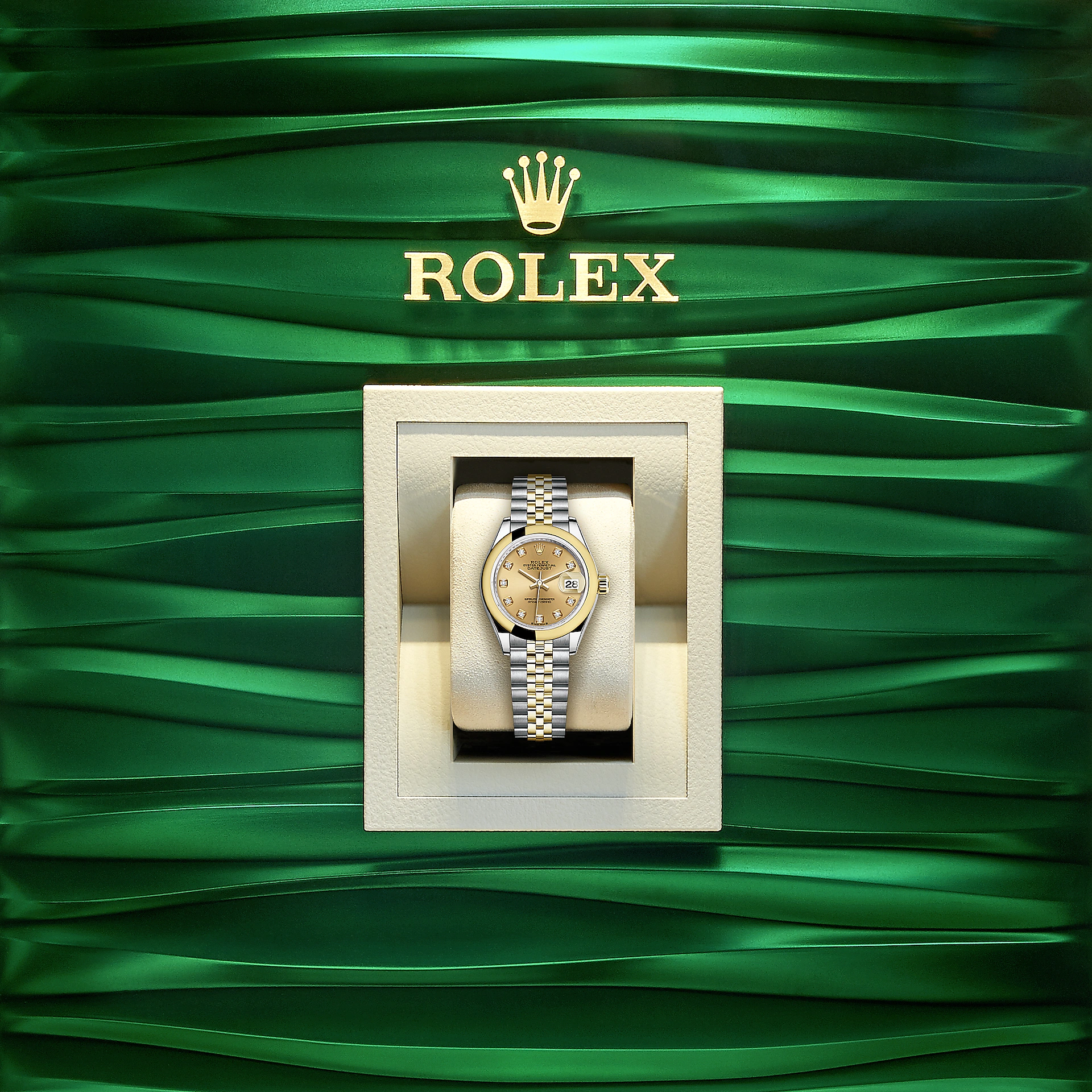 Lady-Datejust 28, Oystersteel and 18k Yellow Gold, Ref# 279163-0011