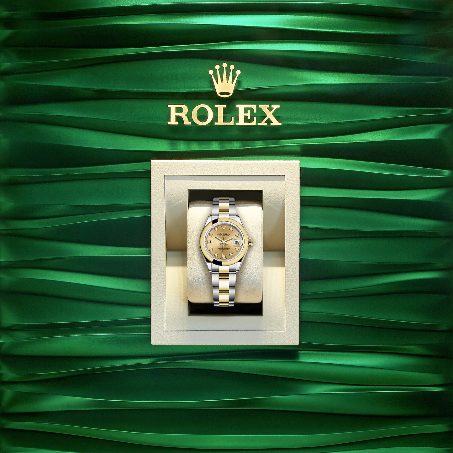 Lady-Datejust 28, Oystersteel and 18k Yellow Gold, Ref# 279163-0012