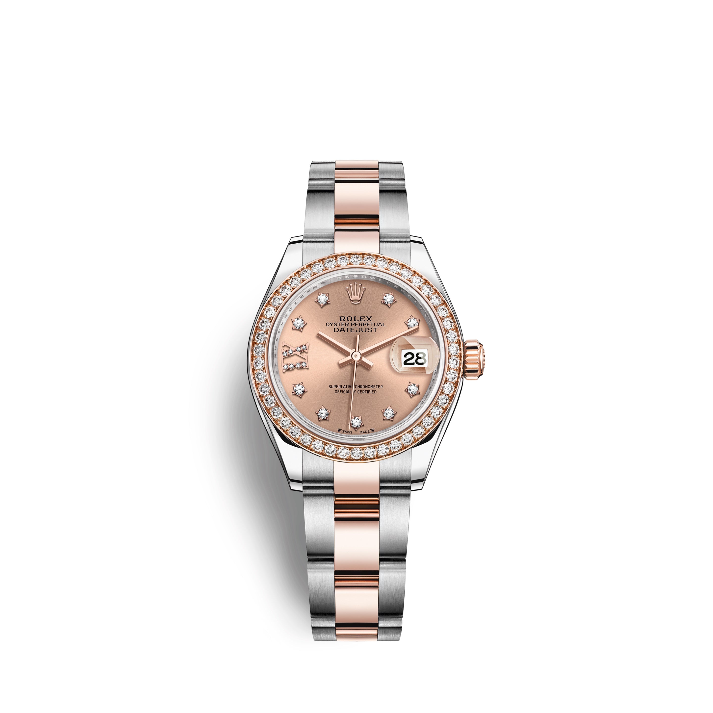 Lady-Datejust 28, Oystersteel and 18k Everose Gold, Ref# 279381RBR-0028