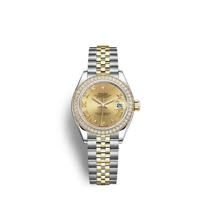 Lady-Datejust 28, Oystersteel and 18k Yellow Gold, Ref# 279383RBR-0009