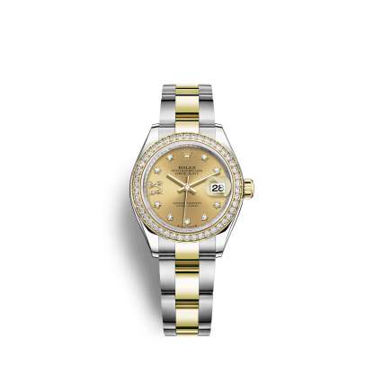 Lady-Datejust 28, Oystersteel and 18k Yellow Gold, Ref# 279383RBR-0022