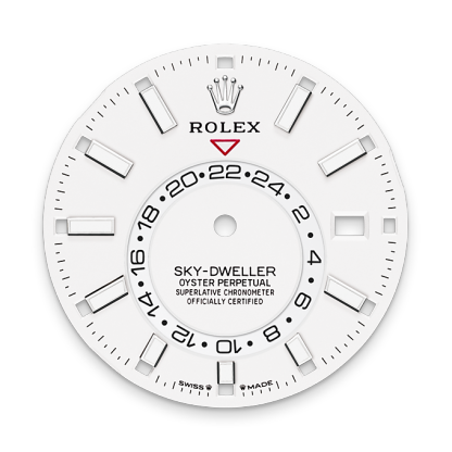 Sky-Dweller, 42mm, Oystersteel and 18k White Gold, White, Oyster, Ref# 336934-0003