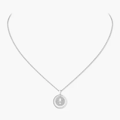 Lucky Move PM Pavé Collier Diamant Or Blanc