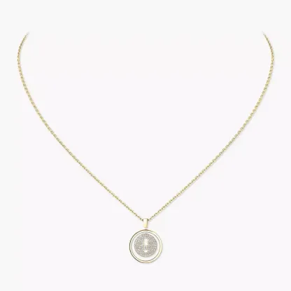 Lucky Move PM Pavé Collier Diamant Or Jaune