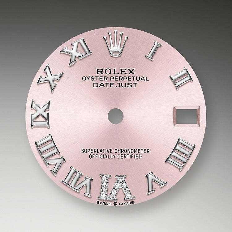 Datejust 31, Oystersteel, 18kt White Gold and diamonds, Ref# 278384RBR-0028