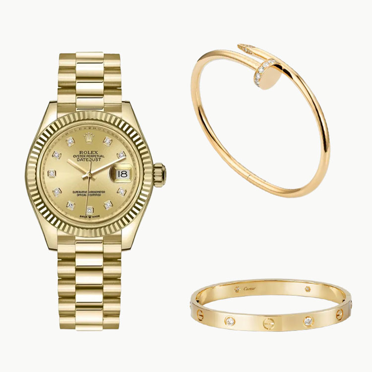 3‑Piece Day-Date 40, Yellow Gold & Diamonds 