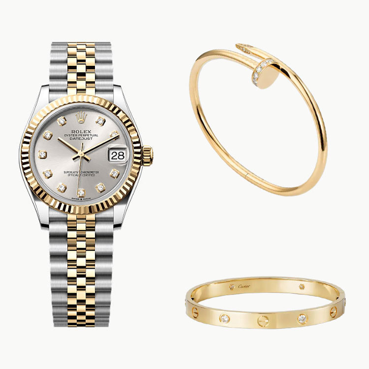 3‑Piece Datejust 31– Love, Yellow Gold & Diamonds 