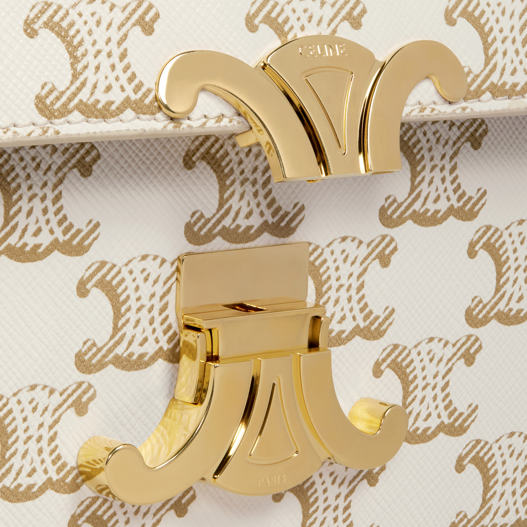 SHOULDER BAG CLAUDE in Triomphe canvas and calfskin