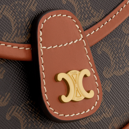 Mini Besace in Triomphe Canvas and calfskin