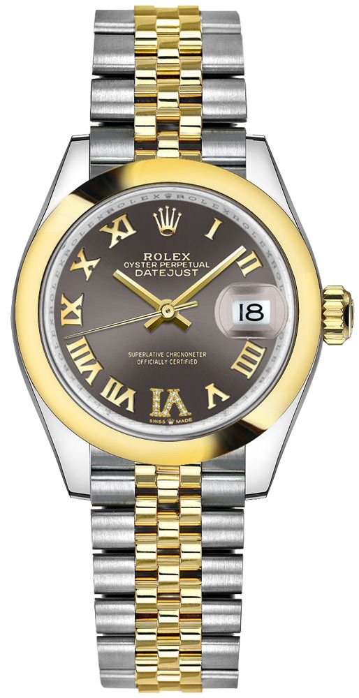 Datejust 31 Dark Grey Dial Diamond VI Women's Watch 278243-0018