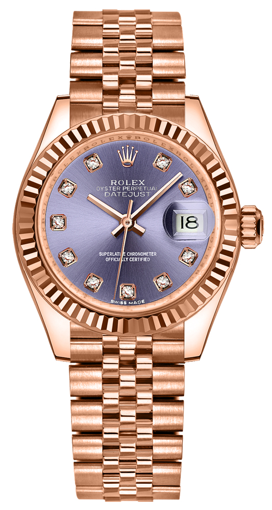 Lady-Datejust 28 Rose Gold Jubilee Bracelet Women's Watch 279175-0020