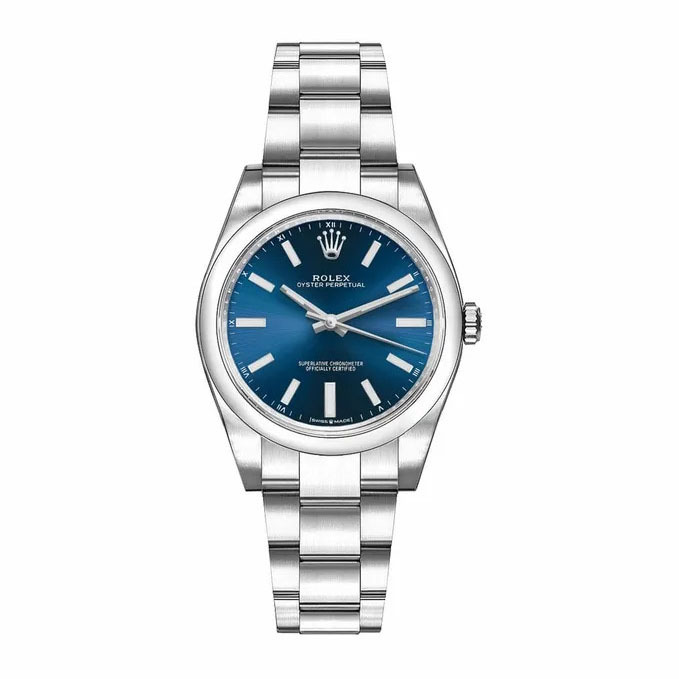 Oyster Perpetual 34 Blue Dial Women's Watch 124200-0003