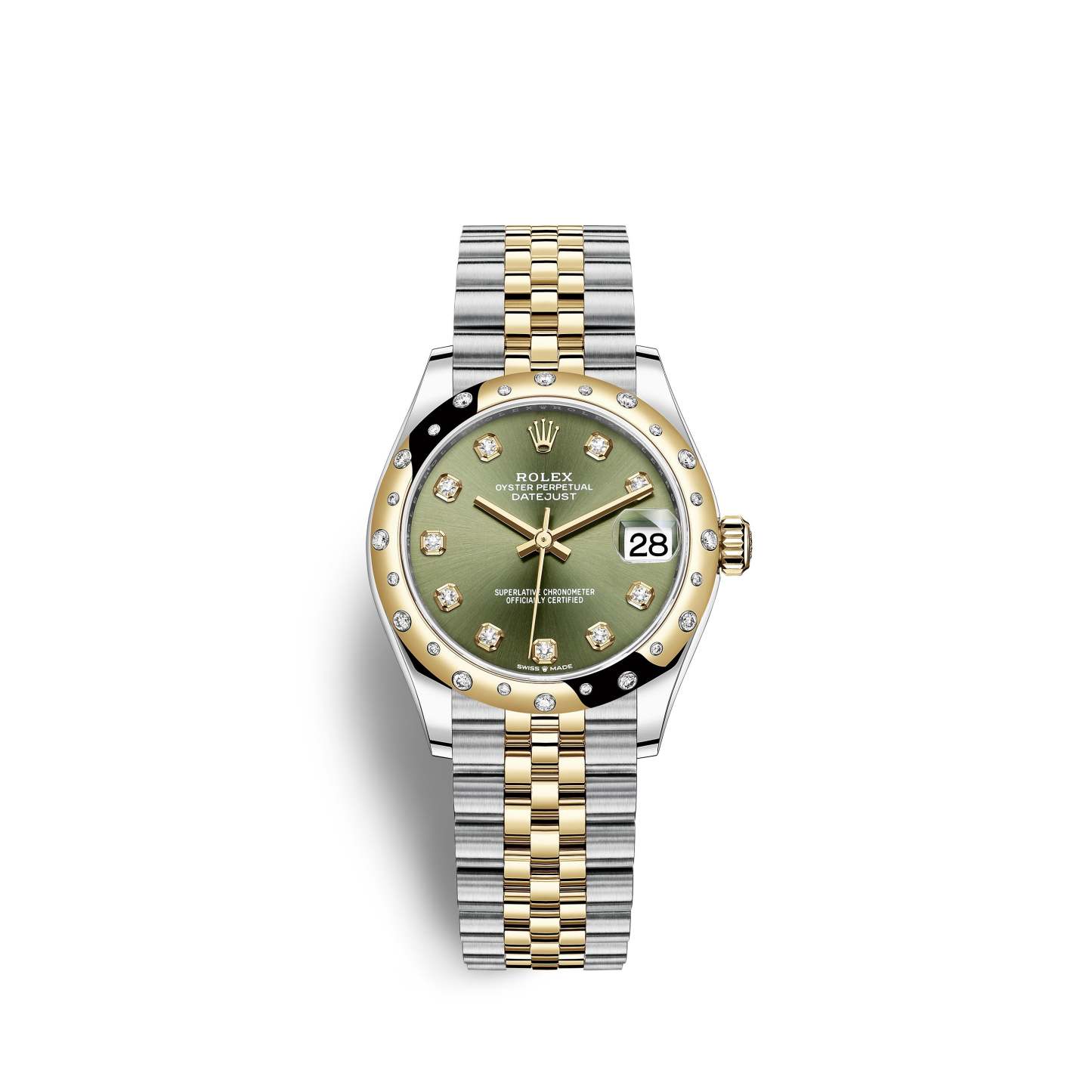 Datejust 31, Oystersteel, 18kt Yellow Gold and diamonds, Ref# 278343RBR-0030