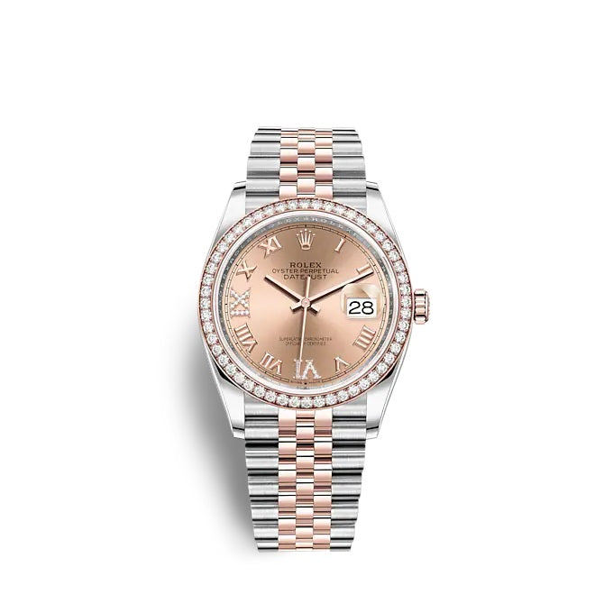 Datejust 36 Oystersteel and Everose gold Ref# 126281RBR-0015