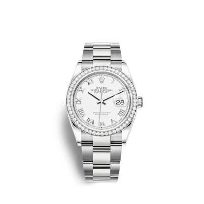 Datejust 36 Oystersteel and white gold Ref# 126284RBR-0018
