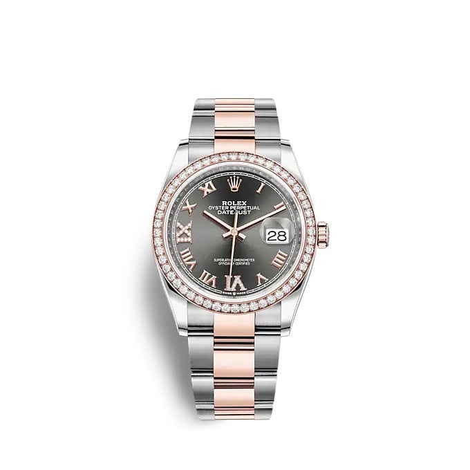 Datejust 36 Oystersteel and Everose gold Ref# 126281RBR-0012