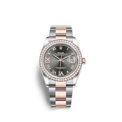Datejust 36 Oystersteel and Everose gold Ref# 126281RBR-0012