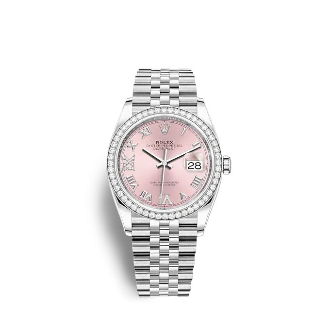 Datejust 36 Oystersteel and white gold Ref# 126284RBR-0023