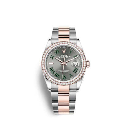 Datejust 36 Oystersteel and Everose gold Ref# 126281RBR-0018
