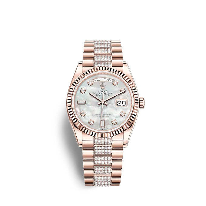 Day-Date 36 Everose gold Ref# 128235-0032