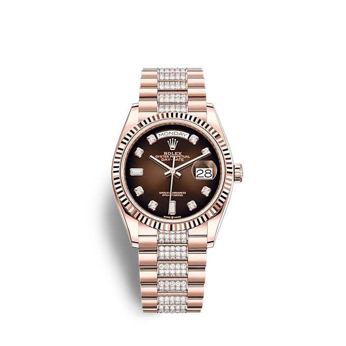 Day-Date 36 Everose gold Ref# 128235-0038