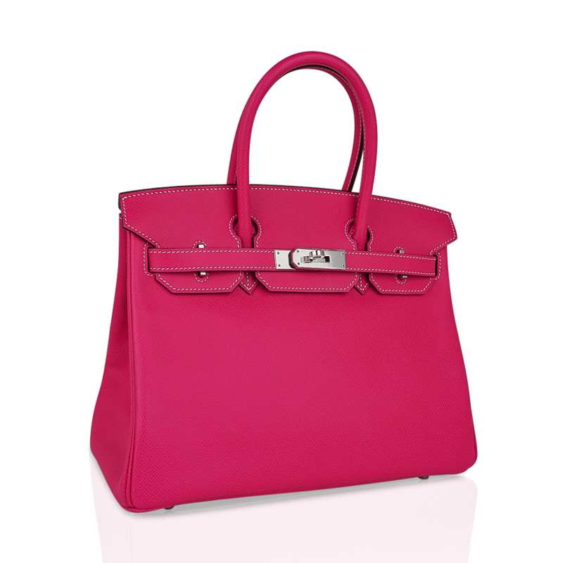 Birkin 30 Bag Rose Tyrien Candy Epsom Limited Edition Palladium