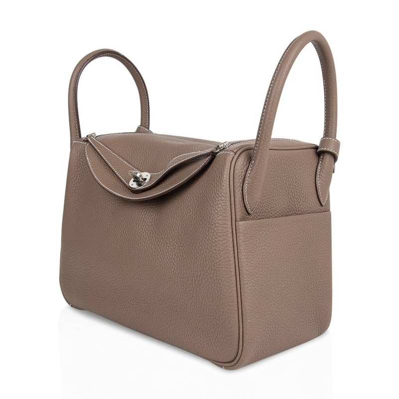 Lindy 30 Bag Coveted Etoupe Clemence Leather Palladium