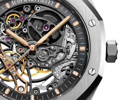 Royal Oak DOUBLE BALANCE WHEEL OPENWORKED Ref# 15407ST.OO.1220ST.01