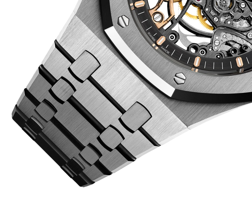 Royal Oak DOUBLE BALANCE WHEEL OPENWORKED Ref# 15407ST.OO.1220ST.01