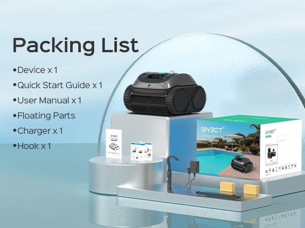 (2025 Upgrade) WYBOT C1 Robotic Pool Cleaner for In Ground Pools up to 65 FT in Length, 150mins Runtime, Cordless Pool Vaccum with Wall Climbing Function