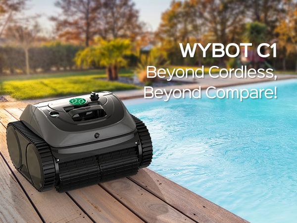 (2025 Upgrade) WYBOT C1 Robotic Pool Cleaner for In Ground Pools up to 65 FT in Length, 150mins Runtime, Cordless Pool Vaccum with Wall Climbing Function